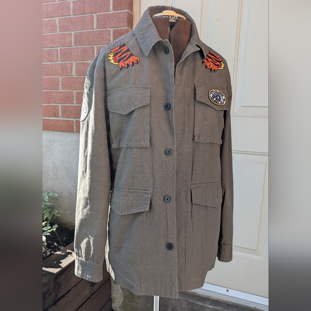 Frank & Oak Olive Green Military Jacket